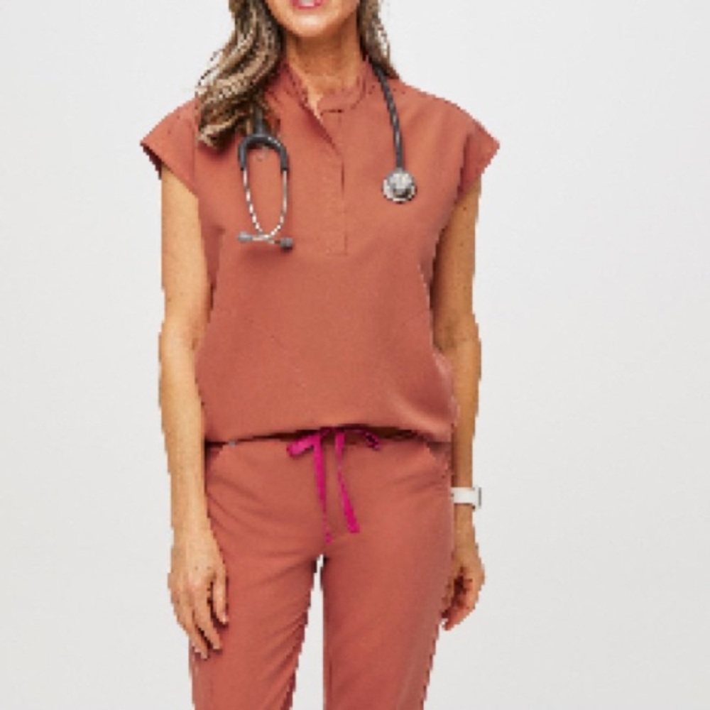 Figs Women's Ankle Pants in Rust